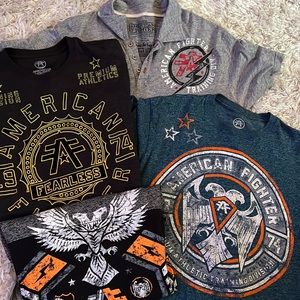 4 Mens American Fighter shirts